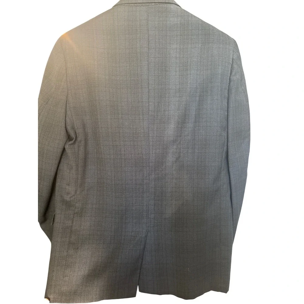 Vintage Thomas Studio Brand Hollywood Gray 2 Piece Light Suit Set Plaid Check